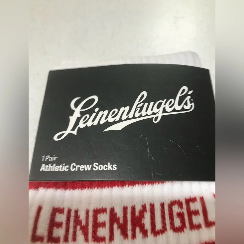 Leinenkugel's Beer Athletic Crew Socks - NEW - Adult One Size Fits Most